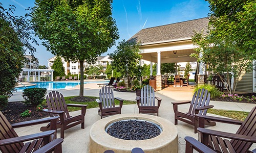 firepit with lounge seating